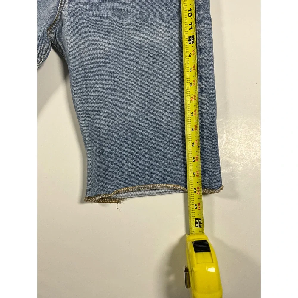 Vintage 90s Levis 505 Orange Tab Denim Shorts Light Wash Mens 32 USA